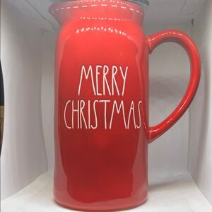 Red 'Merry Christmas' Pitcher